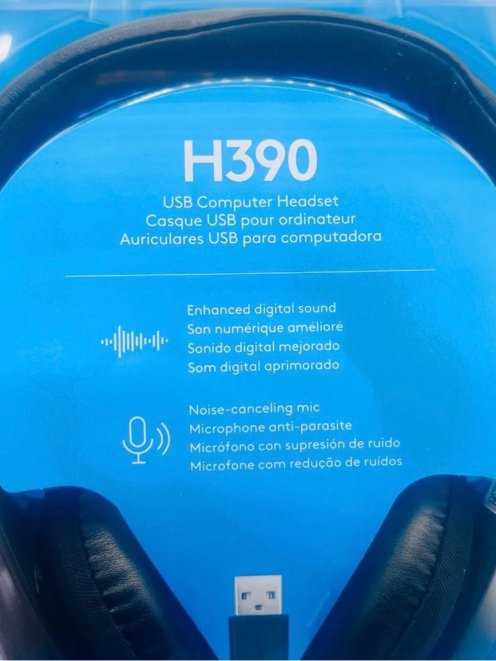 Logitech H390 Wired Headset for PC Laptop,Stereo Headphones With NoiseCancelling